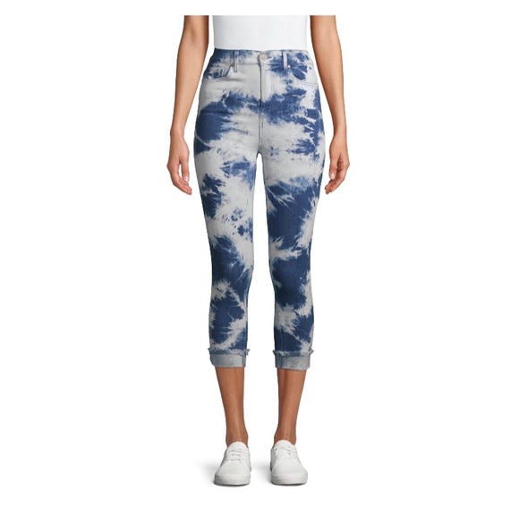 Indigo Tie Dye Cropped Jeggings